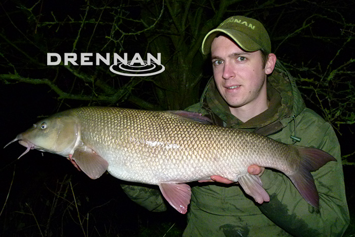 Drennan’s Ian Brooker was one of several astute specimen anglers to take advantage of the mild floods over the Christmas period with this 12lb 4oz River Kennet Barbel.