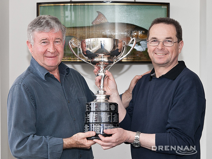 Drennan International Managing Director, Peter Drennan, presenting the trophy to Simon in April 2012