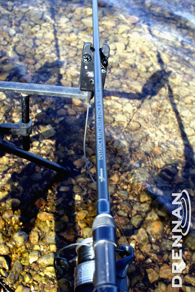 Distance Specialist Tench & Bream 12ft 2lb rod in the weak early April sun - photo by Stewart Moss.