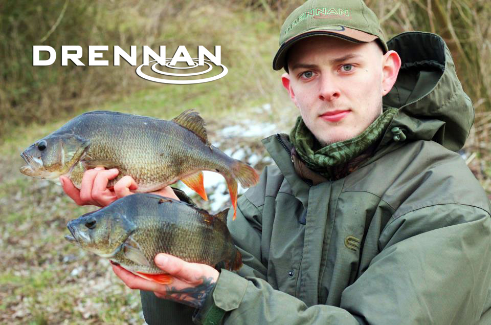Norwich specialist Josh Fisher with a cracking brace of Norfolk farm-pond Perch caught Drop-Shotting!