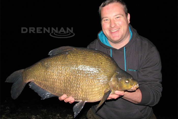 Jamie with a 15lb 6oz Bream from a Midlands stillwater.