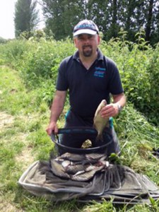 Drennan Banbury Gunsmiths' Matt Herbert with his winning catch.