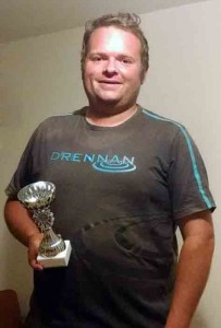 Simon Mottram with his trophy.