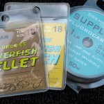 Supplex Fluorocarbon and Silverfish Match and Silverfish Pellet hooks.