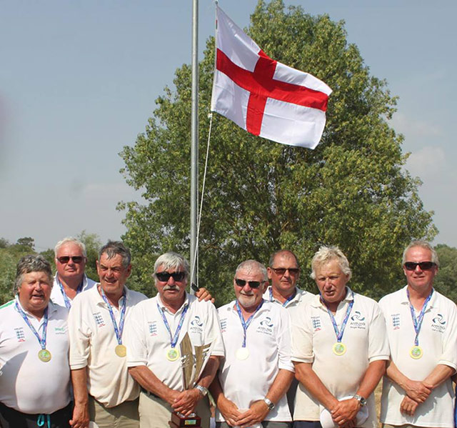 The England Veterans team (Picture courtesy of Veterans and Disabled World Coarse Angling Teams on Facebook).
