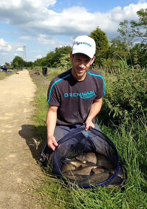 Tony Hobbs with a quality net of canal bream.