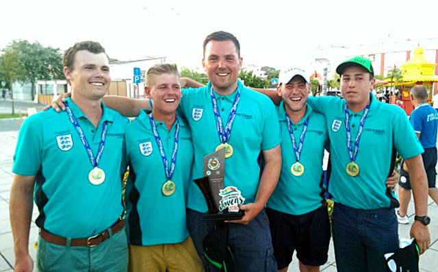 The 2016 U23 World Champions: (from left) Rory Jones, Bradley Gibbons, Alex Clements, Matthew Barnett, Ricky Marshall.